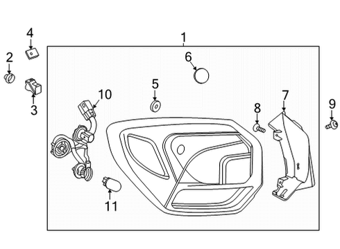 2020 Buick Encore GX Module Assembly, Rear Comb Lp Diagram for 42713201