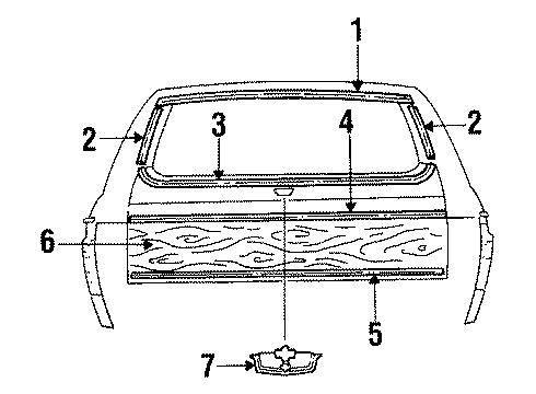 1984 Chevy Impala PLATE ASM,R/CMPT LID NA Diagram for 20109057