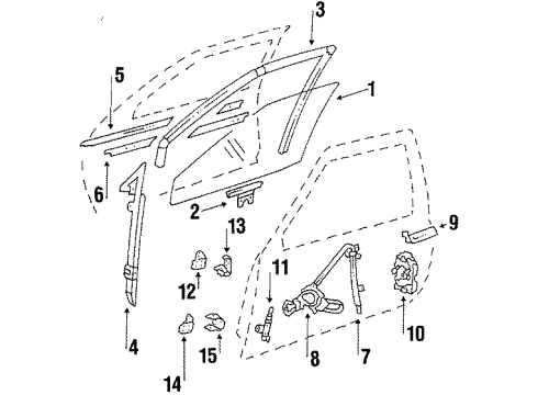 1984 Pontiac Phoenix Door & Components, Electrical Diagram 1 - Thumbnail