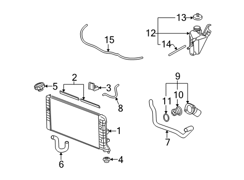 2006 Chevy Monte Carlo Radiator & Components Diagram 2 - Thumbnail