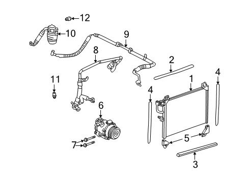 2006 Buick Rainier A/C Condenser, Compressor & Lines Diagram