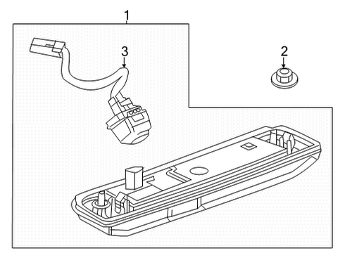 2022 Chevy Trailblazer Module Assembly, Rear Lic Plt Lp Diagram for 42767344