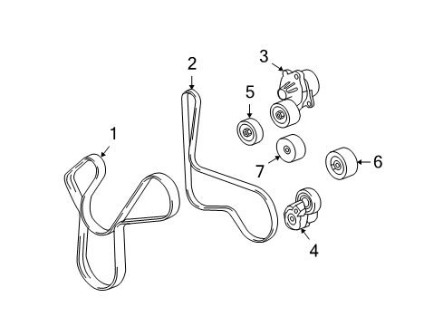 2013 Chevy Corvette Belt, Supercharge & Water Pump & P/S Pump Diagram for 12637321