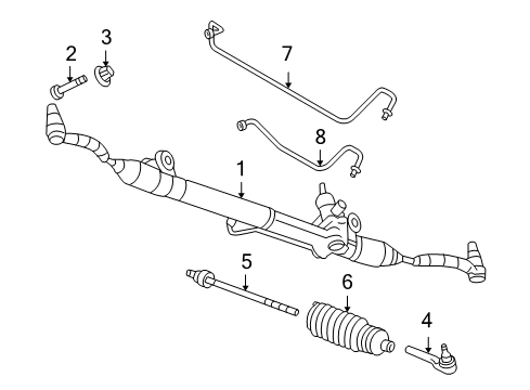 2006 Buick Rainier Gear Kit,Steering (Remanufacture) Diagram for 19330461