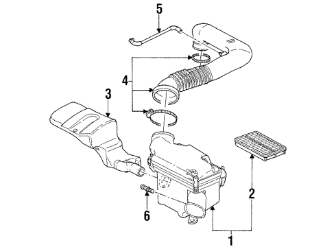 2001 Saturn SW2 Air Intake Diagram