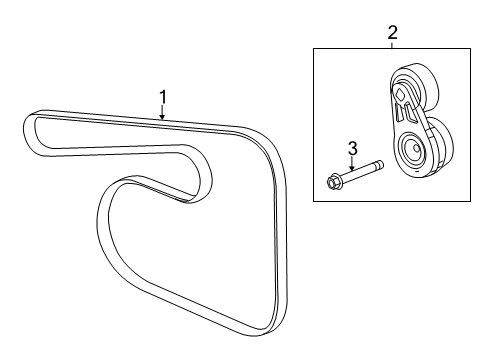 2016 Chevy Malibu Limited Belts & Pulleys Diagram