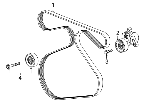 2022 Chevy Silverado 1500 Belts & Pulleys Diagram