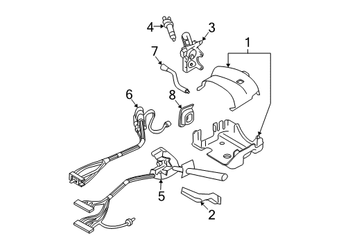 2009 Buick LaCrosse Lever,Steering Column Telescope Adjuster Diagram for 19133759