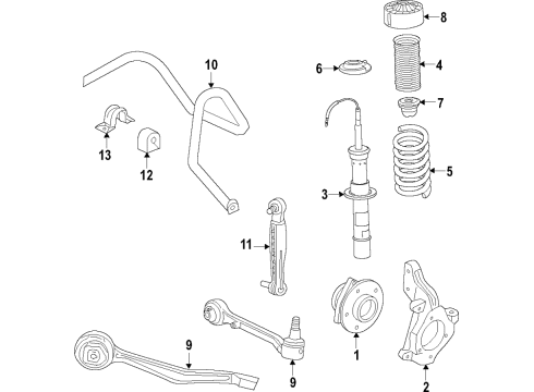 2016 Cadillac CT6 Front Suspension, Control Arm Diagram 3 - Thumbnail