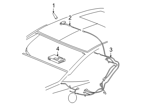 2007 Cadillac STS Antenna & Radio Diagram