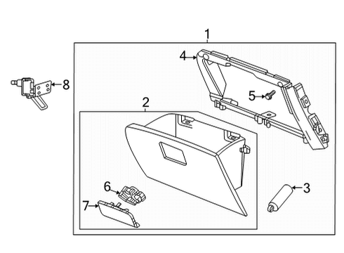 2023 Chevy Trailblazer Dampener, I/P Compt Dr Diagram for 42730705