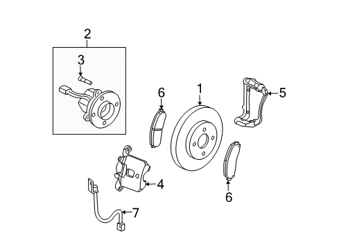 2005 Saturn Ion Front Brakes Diagram 1 - Thumbnail