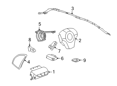 2008 Saturn Vue Air Bag Components Diagram 2 - Thumbnail