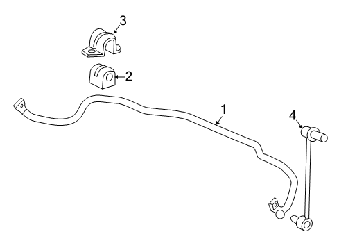 2007 Chevy Malibu Stabilizer Bar & Components - Front Diagram