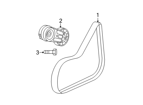 2008 Chevy HHR Belts & Pulleys, Maintenance Diagram 1 - Thumbnail