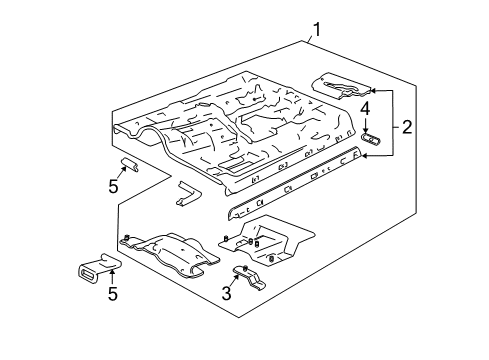 1995 GMC Sonoma Cab - Floor Diagram 2 - Thumbnail