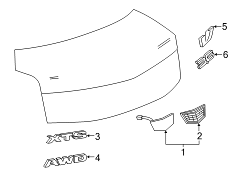 2019 Cadillac XTS Pushbutton Assembly, Rear Clsr Rel W/Emb Diagram for 84421553