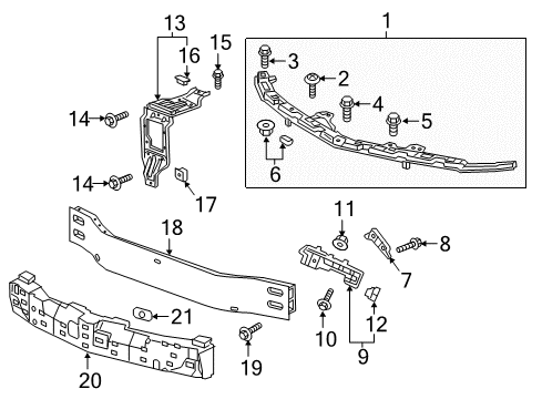 2016 Chevy Malibu Front Bumper Diagram 2 - Thumbnail