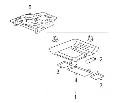 2014 GMC Yukon Overhead Console Diagram 3 - Thumbnail