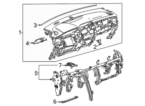 2021 Chevy Trailblazer Striker, I/P Compt Dr Lat Diagram for 42730691