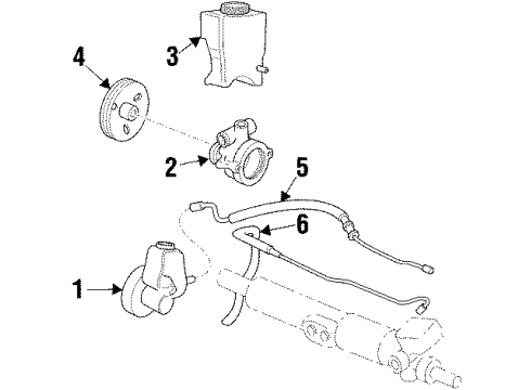 1987 Chevy Beretta P/S Pump & Hoses Diagram 2 - Thumbnail