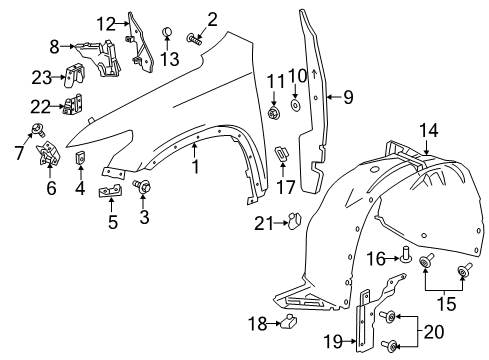 2022 Chevy Traverse Baffle Assembly, Body H/Plr Upr Diagram for 84825270