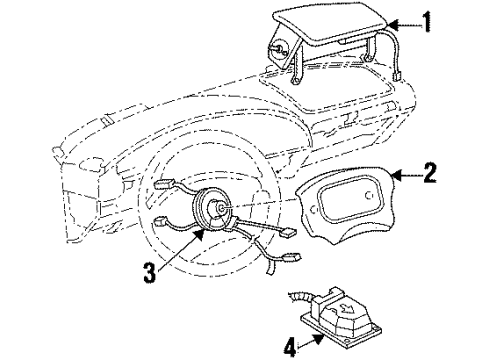 1997 Oldsmobile Cutlass Air Bag Components Diagram