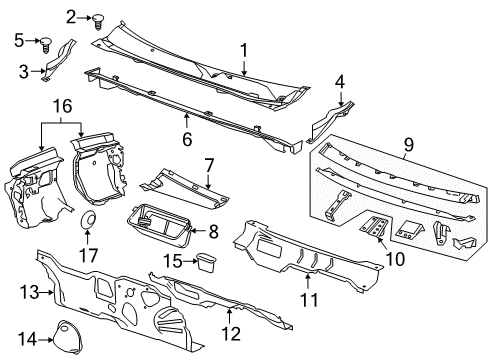 2016 Buick Regal Cowl Diagram