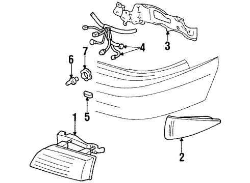 1998 Buick Skylark Headlamps, Electrical Diagram