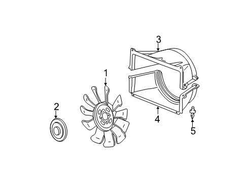 2006 Chevy Suburban 1500 Cooling System, Radiator, Water Pump, Cooling Fan Diagram 2 - Thumbnail