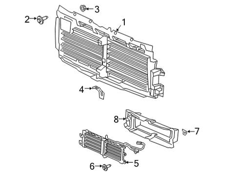 2024 GMC Sierra 3500 HD Front Panel Diagram 1 - Thumbnail