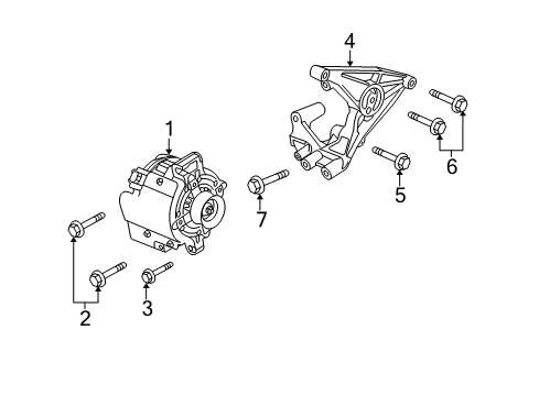 2006 Cadillac SRX Alternator Diagram 1 - Thumbnail