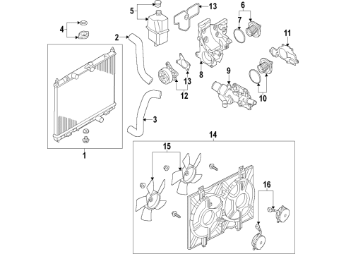 2016 Chevy City Express Radiator Outlet Hose Diagram for 19316320