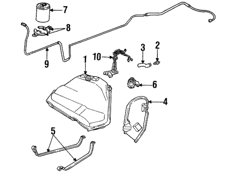 1985 Buick Century Valve, Crankcase Vent (Pcv) Diagram for 25043669