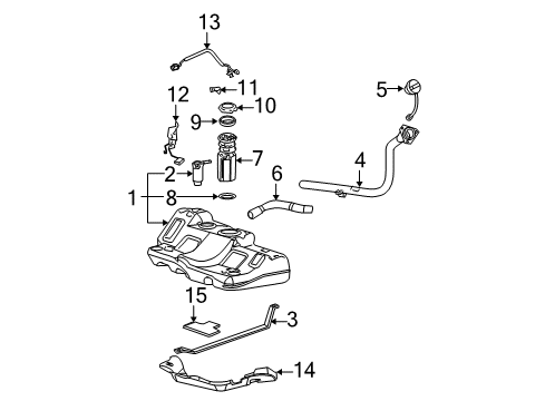 2005 Pontiac Grand Prix Fuel System Components Diagram