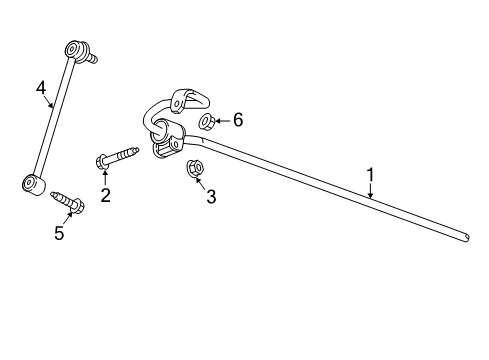 2016 Cadillac CT6 Stabilizer Bar & Components - Rear Diagram