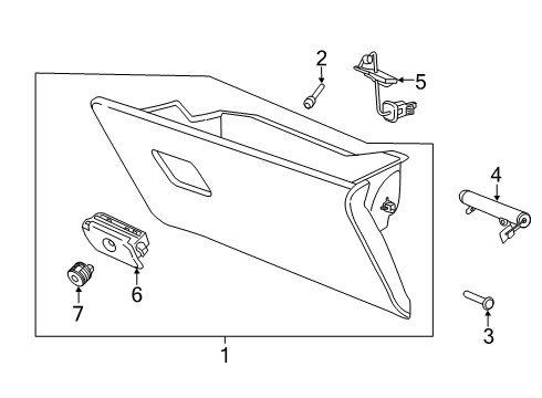 2020 Cadillac XT4 Glove Box Diagram