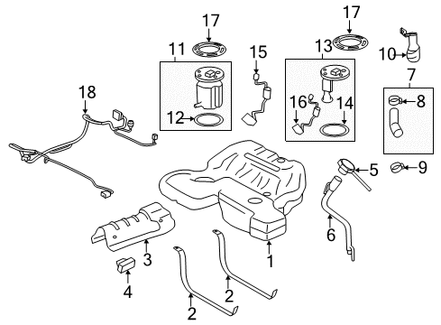 2011 Cadillac CTS Harness Assembly, Fuel Sender Wiring Diagram for 25999851