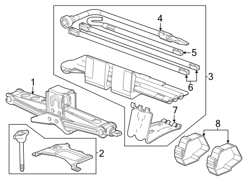 2023 Chevy Colorado Jack & Components Diagram