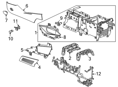 2022 Cadillac Escalade Center Console Diagram 4 - Thumbnail