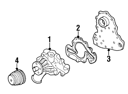 1989 GMC C2500 Cooling System, Radiator, Water Pump, Cooling Fan Diagram 3 - Thumbnail