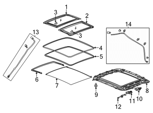 2022 Chevy Bolt EUV Sunroof Diagram