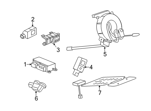 2014 Cadillac ELR Air Bag Components Diagram