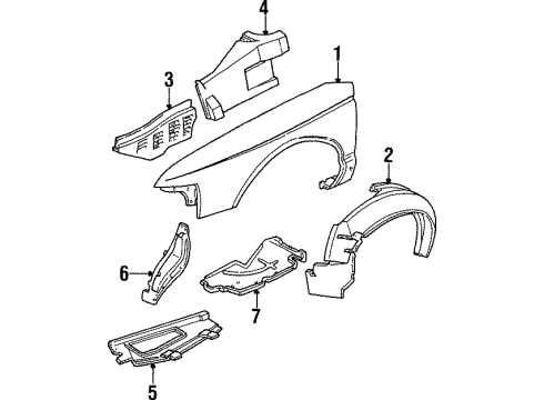 1988 Oldsmobile Cutlass Supreme Antenna Assembly, Radio Diagram for 25515446