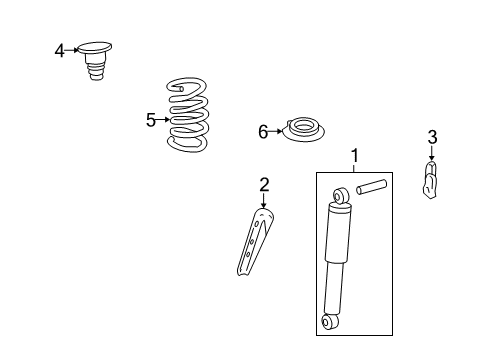 2014 Chevy Traverse Shocks & Components - Rear Diagram