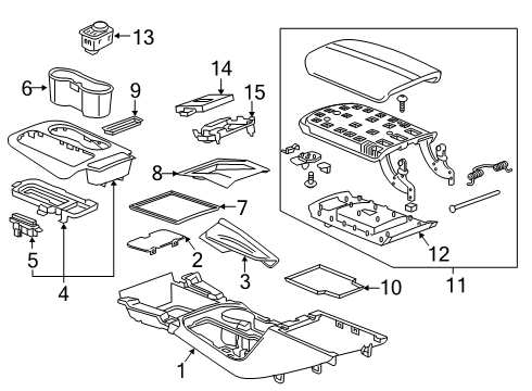 2020 Chevy Blazer Cover, Audio Plyr & Usb Rcpt Opg *Jet Black Diagram for 84289217