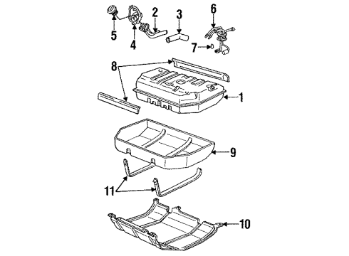 1994 GMC Yukon Hose, Fuel Tank Filler Diagram for 15644293