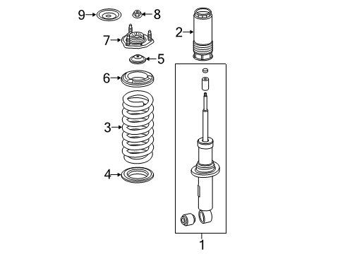 2019 Chevy Colorado Struts & Components - Front Diagram 3 - Thumbnail