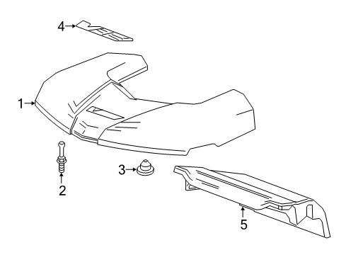 2017 Cadillac CTS Engine Appearance Cover Diagram 3 - Thumbnail