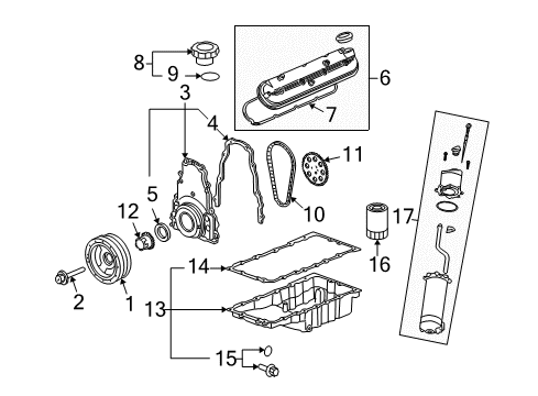 2012 Chevy Corvette Engine Parts & Mounts, Timing, Lubrication System Diagram 2 - Thumbnail